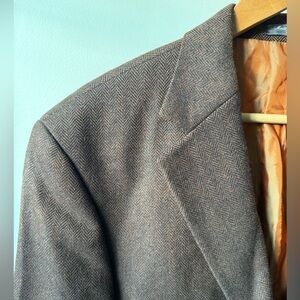 SILVERSTONE Loro Piana Herringbone Wool Cashmere Blazer Luxury Classic 42R FLAWS